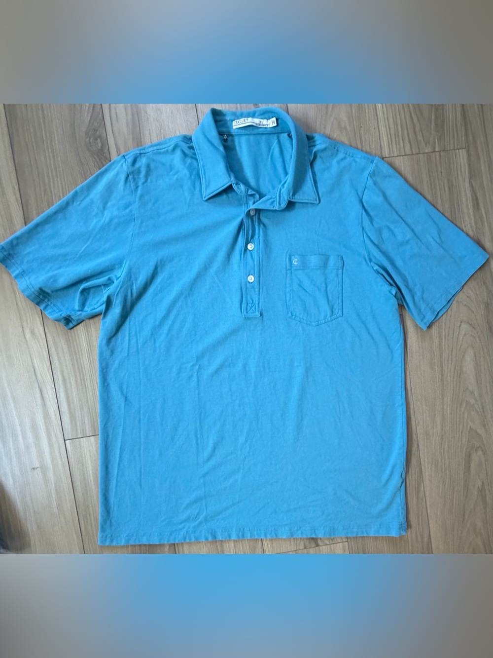 Criquet Polo Shirt Mens Size XL Blue Pima Cotton Blend Short Sleeve